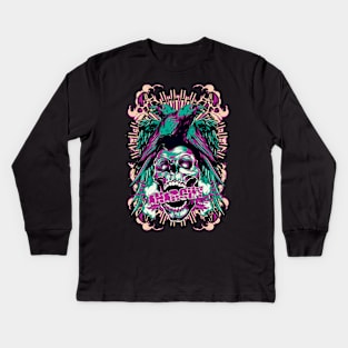 Anarchy Skull Poster Kids Long Sleeve T-Shirt